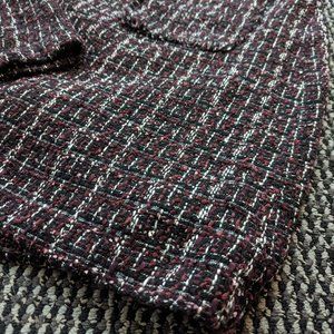 LOFT Skirt | Burgundy Red Tweed Skirt | Size 18